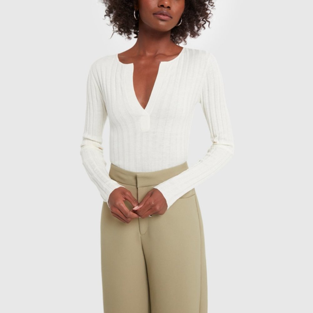 Toteme Aversa Long Sleeve Ribbed Top